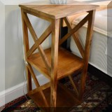 F40. 2 Wooden nightstands. 30”h x 13”w 